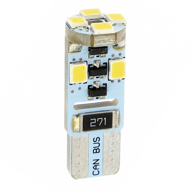 LED lampjes T10 SMD 12v 5W storingsvrij 2st 8 LEDS