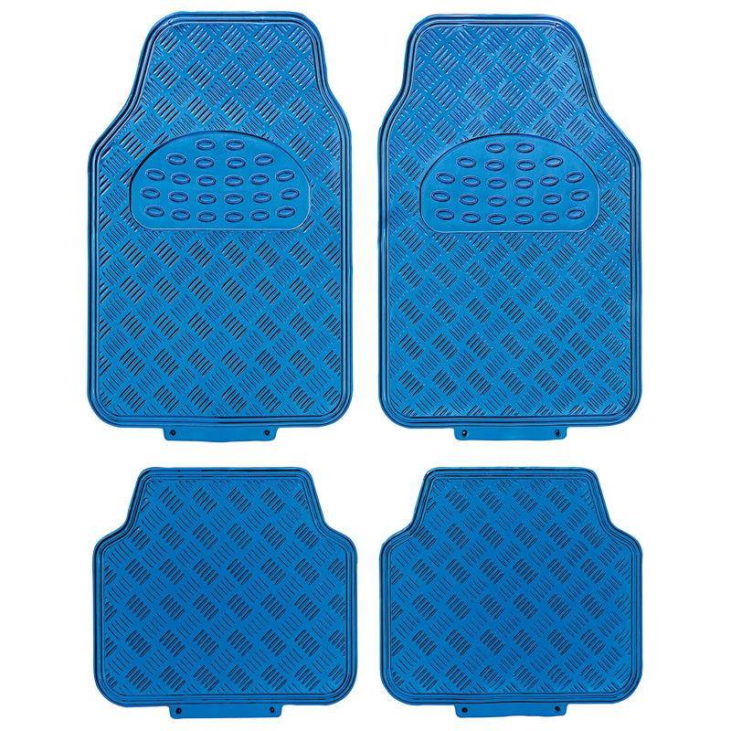 Mattensett -Alu look- blauw 4 stuks