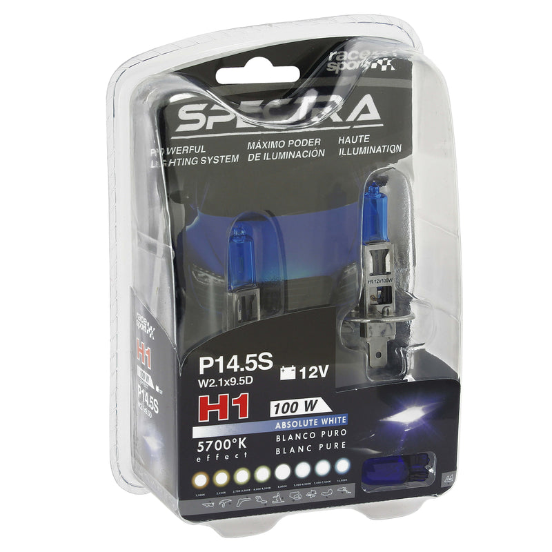 Spectra H1 100wat lampenset met T10 lampjes ultra white