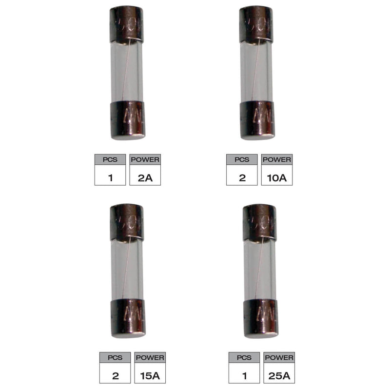 Auto zekeringen glas 6 stuks