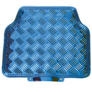 Mattensett -Alu look- blauw 4 stuks