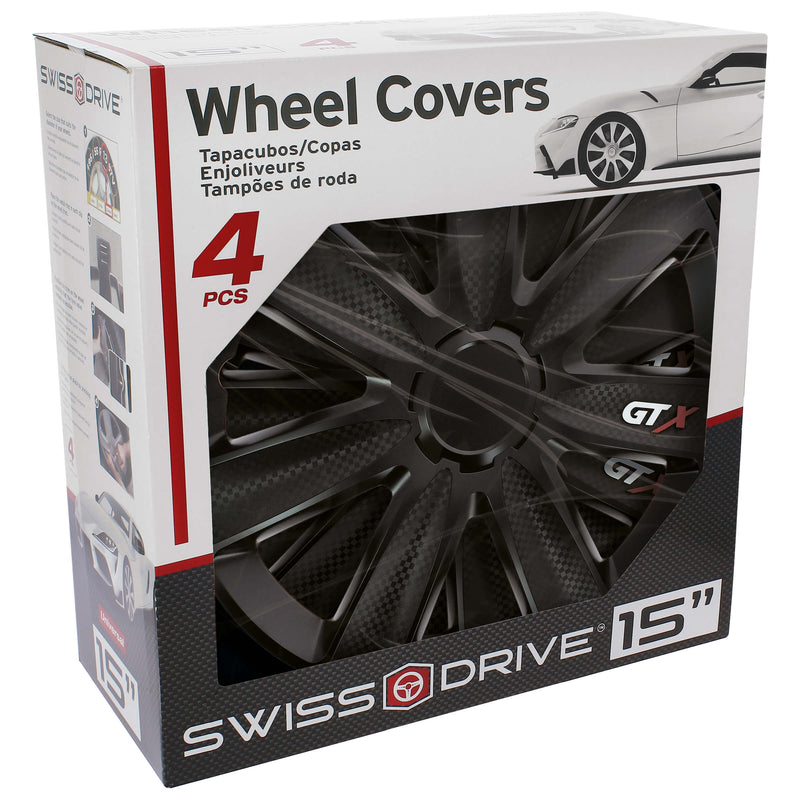 Wieldoppen 15 Inch type VR Carbon zwart