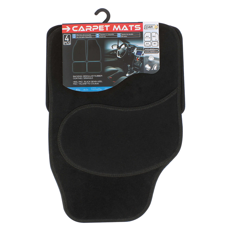 Vloermat 485x650mm/395x325mm zwart 4st