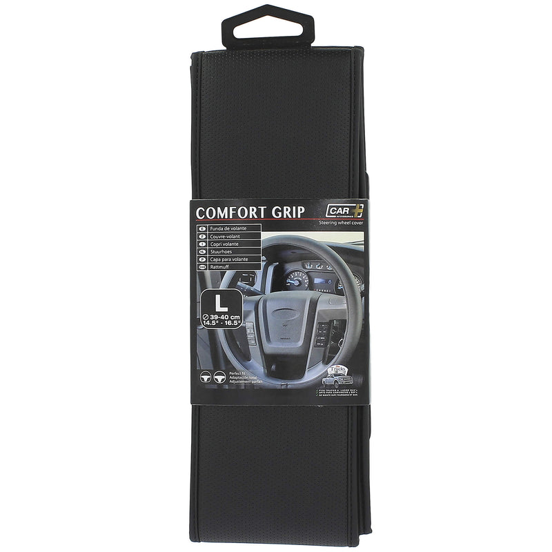 Auto stuurhoes ventilerende comfort Grip zwart 39-40 cm