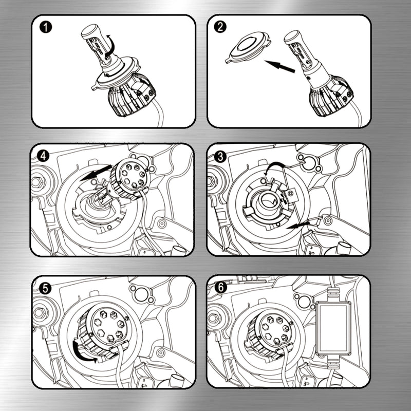 HID LED CONVERSIE KIT H7 2 lampEN