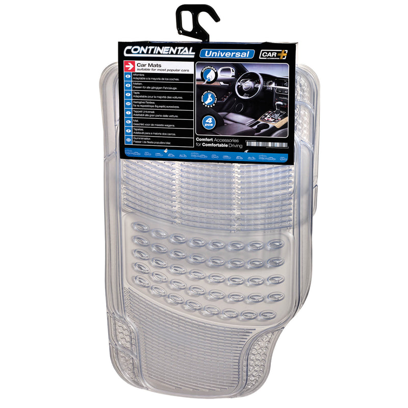 Mattenset rubber -continental- transparant 4st