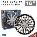 Wieldoppen 16 inch Delaware zilver zwart