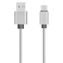 Pulse USB-C oplaad en data kabel zilver 1 meter