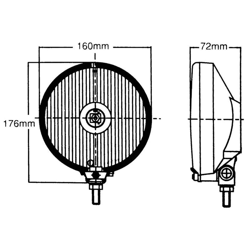 Verstralers Opbouw 160 x 72 mm Diameter