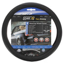 Auto stuurhoes "tourer" zwart micro geperforeerd 37-39cm