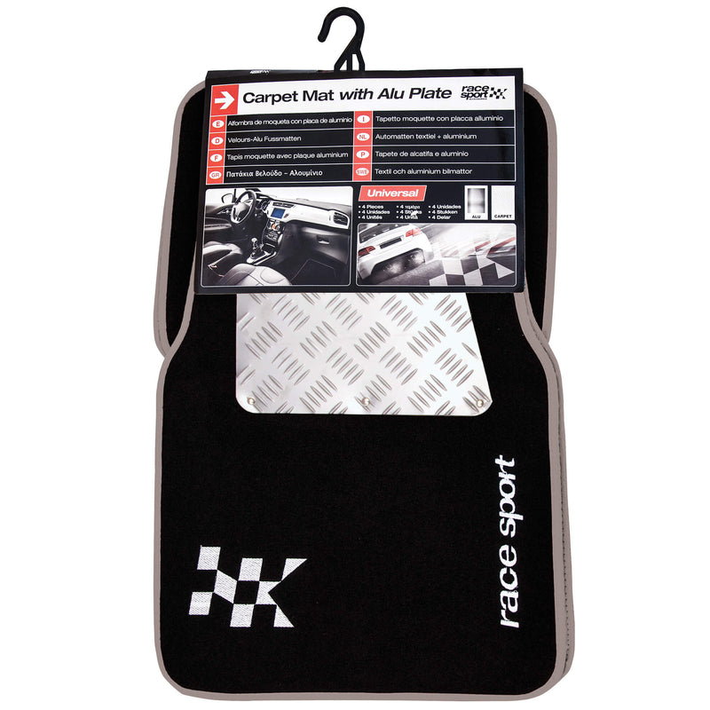 Mattenset -Competition- alu zilver 4 stuks