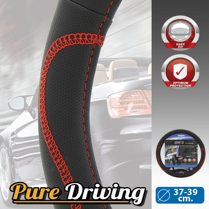 Auto stuurhoes hybrid 37-39cm rood
