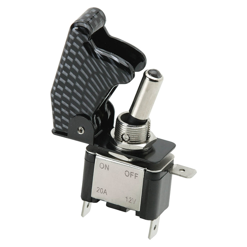 Top Gun schakelaar carbon - rode led