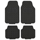 Mattenset -Alu look- piano-zwart 4 stuks