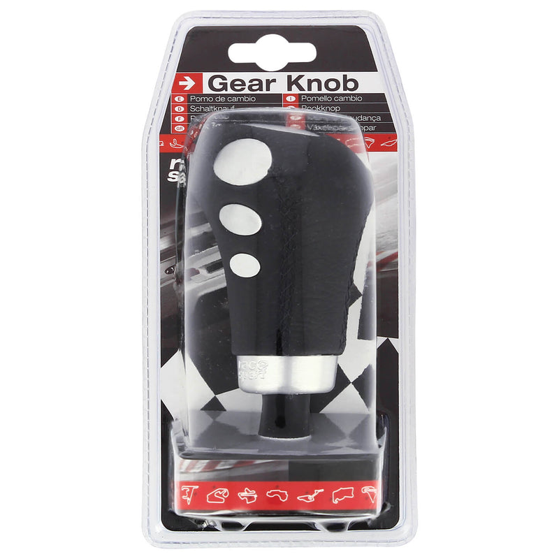 Pookknop -Matador- zwart leer