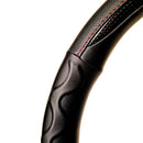Auto Stuurhoes Ergo-Carbon zwart Met Rood Stiksel