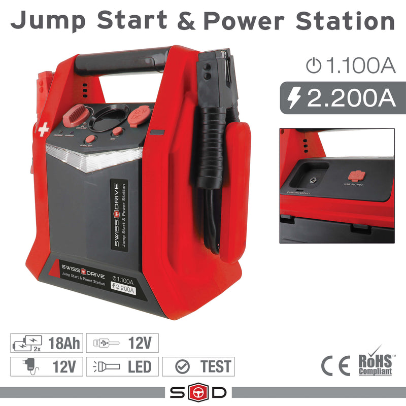 Jump starter max 2200A 12/220V