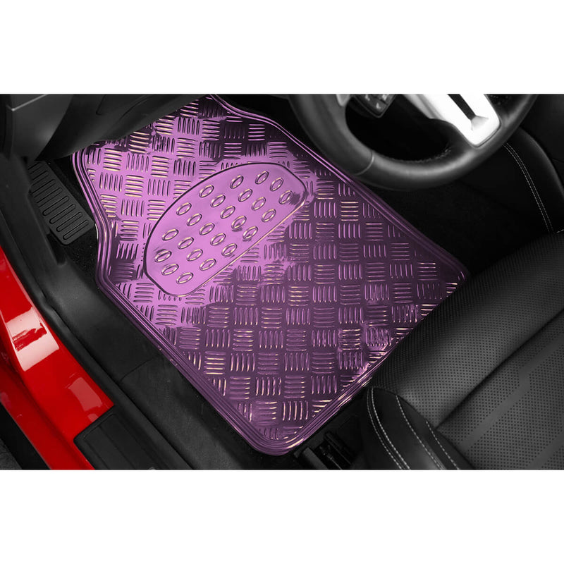 Mattenset -Alu look- rose 4 stuks