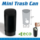 Siliconen auto afvalbak met deksel - 15cm - zwart