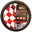 Auto Stuurhoes Ergo-Carbon zwart Met Rood Stiksel