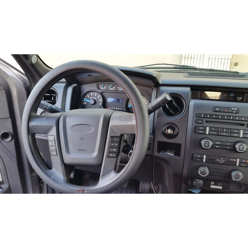 Auto stuurhoes ventilerende comfort Grip zwart met rode stik