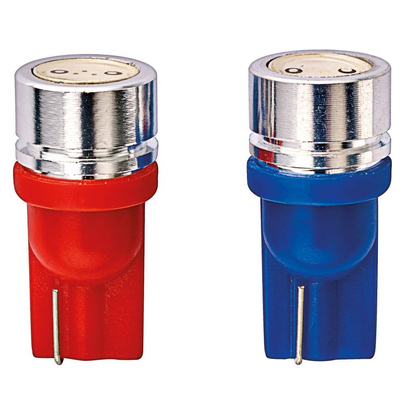 LED Strobe T10 blauw/Rood